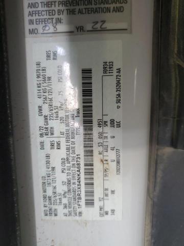 2022 FORD TRANSIT T- 1FTBR3X84NKA68731