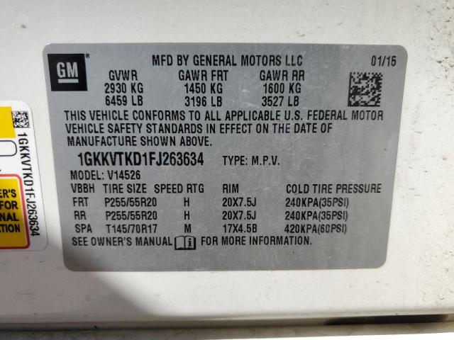 2015 GMC ACADIA DENALI 1GKKVTKD1FJ263634