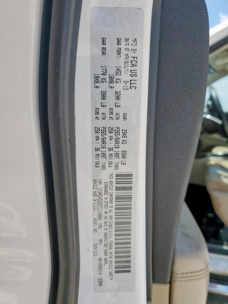 2015 DODGE DURANGO LI 1C4RDHDG5FC114004