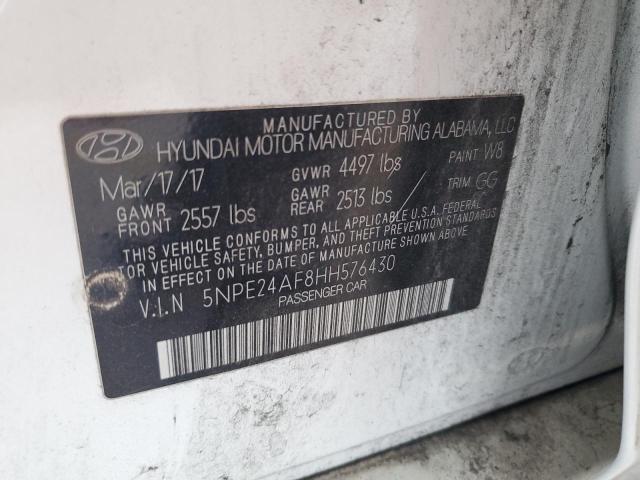 2017 HYUNDAI SONATA SE 5NPE24AF8HH576430