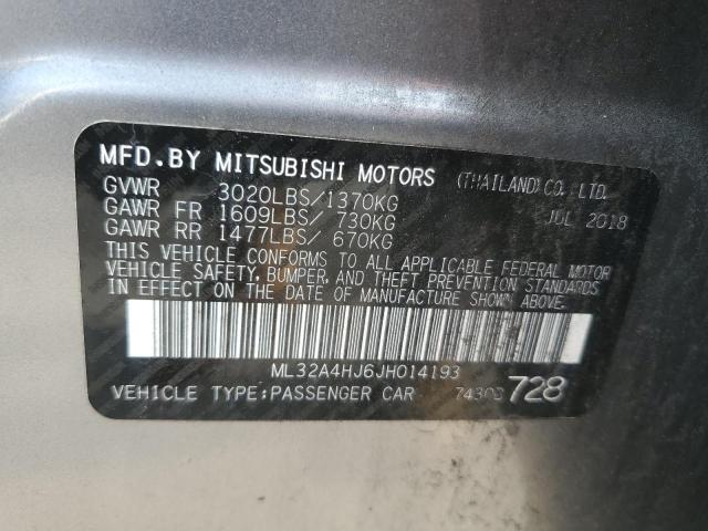 2018 MITSUBISHI MIRAGE ML32A4HJ6JH014193