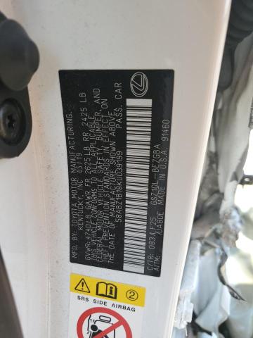 2019 LEXUS ES 350 58ABZ1B18KU039199