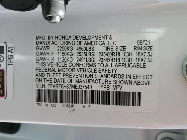 2021 HONDA CR-V EXL 7FART6H87ME037540