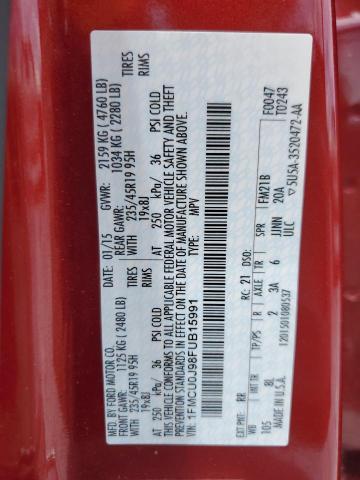 2015 FORD ESCAPE TIT - 1FMCU0J98FUB15991