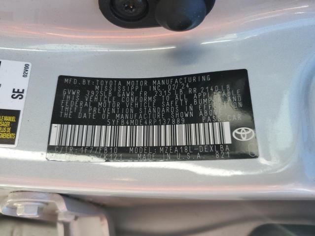 2024 TOYOTA COROLLA LE - 5YFB4MDE4RP137889