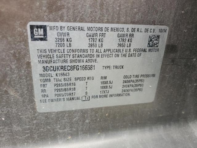 2015 CHEVROLET SILVERADO - 3GCUKREC8FG166581