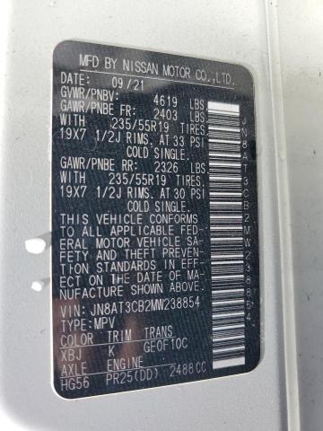 2021 NISSAN ROGUE SL JN8AT3CB2MW238854