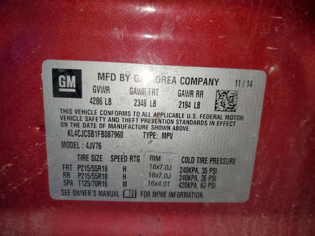 2015 BUICK ENCORE KL4CJCSB1FB087960