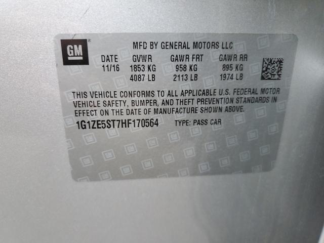 2017 CHEVROLET MALIBU LT 1G1ZE5ST7HF170564
