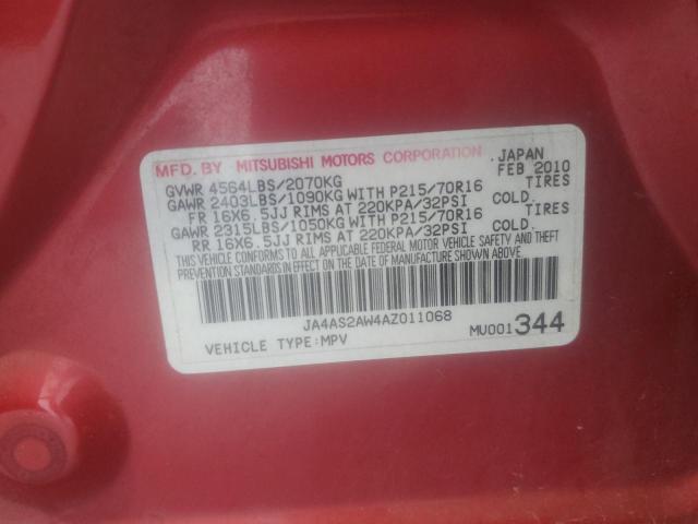 2010 MITSUBISHI OUTLANDER - JA4AS2AW4AZ011068