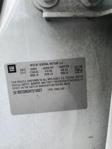 2017 CHEVROLET CRUZE LT 1G1BE5SM2H7219027