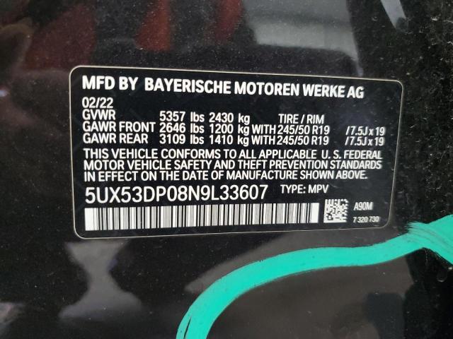 2022 BMW X3 XDRIVE3 5UX53DP08N9L33607