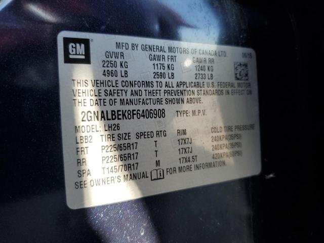 2015 CHEVROLET EQUINOX LT - 2GNALBEK8F6406908