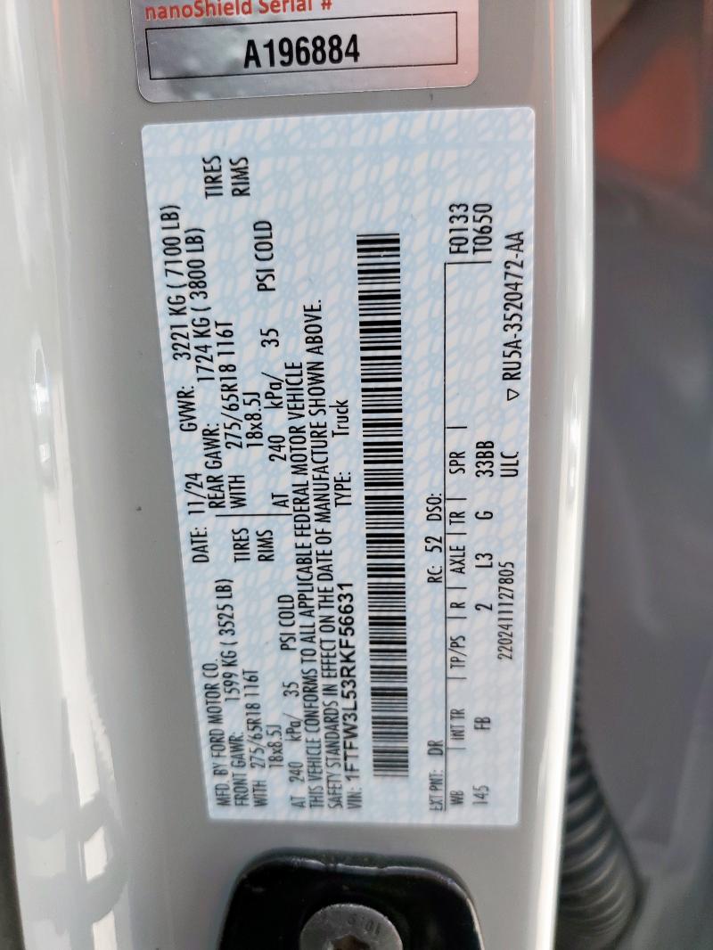 2024 FORD F150 XLT - 1FTFW3L53RKF56631