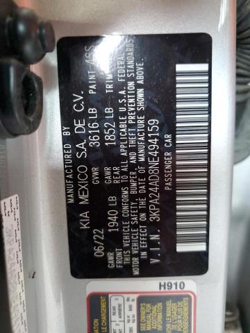 2022 KIA RIO LX 3KPA24AD8NE494159