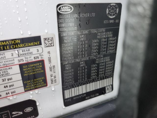 2018 LAND ROVER RANGE ROVE - SALWV2SV2JA411758