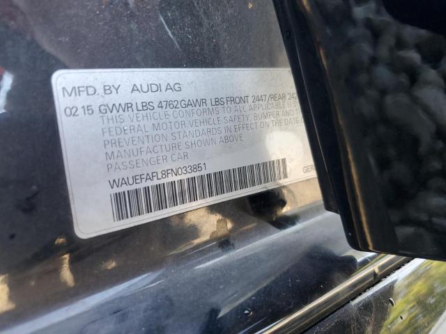 2015 AUDI A4 PREMIUM WAUEFAFL8FN033851