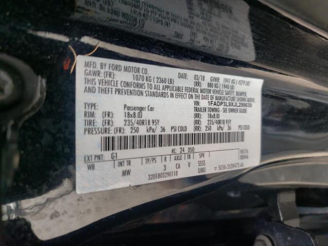2018 FORD FOCUS ST 1FADP3L9XJL299639