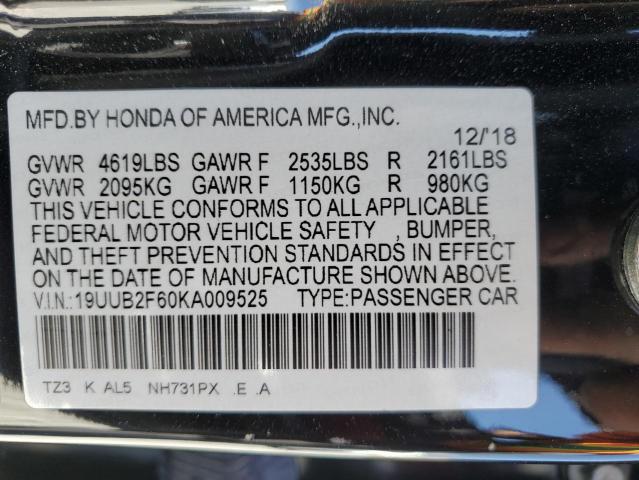 2019 ACURA TLX TECHNO - 19UUB2F60KA009525