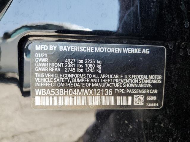 2021 BMW 530 I WBA53BH04MWX12136