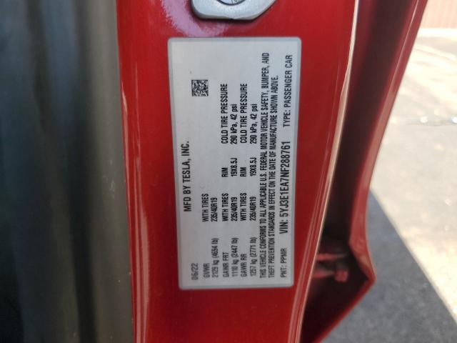 2022 TESLA MODEL 3 5YJ3E1EA7NF288761