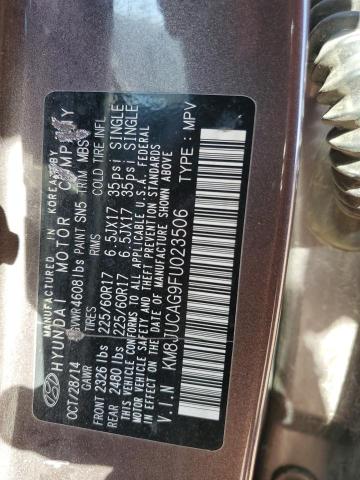 2015 HYUNDAI TUCSON LIM - KM8JUCAG9FU023506