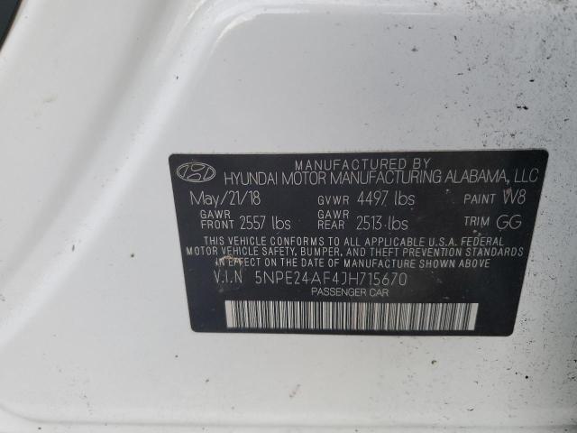 2018 HYUNDAI SONATA SE 5NPE24AF4JH715670