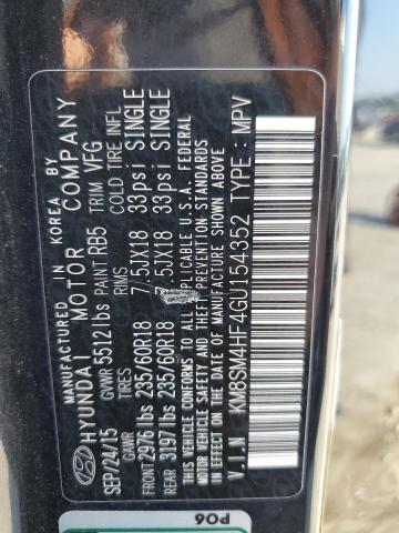 2016 HYUNDAI SANTA FE S - KM8SM4HF4GU154352