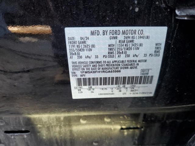 2024 FORD EXPLORER L 1FMSK8FH1RGA65986