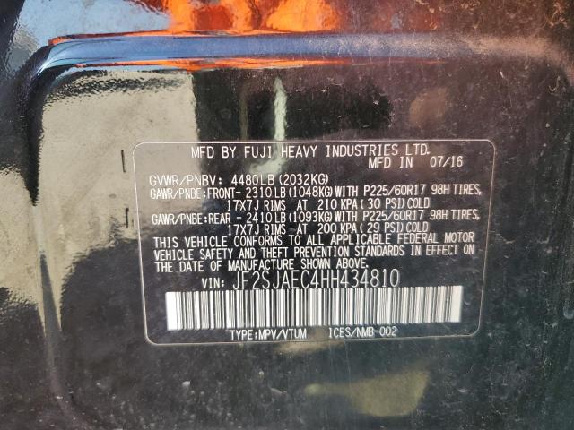 2017 SUBARU FORESTER 2.5I PREMIUM JF2SJAEC4HH434810