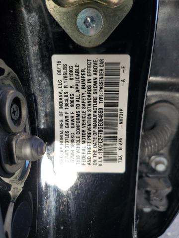 2016 HONDA CIVIC EX 19XFC2F78GE064659