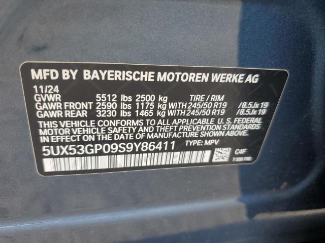 2025 BMW X3 30 XDRI 5UX53GP09S9Y86411
