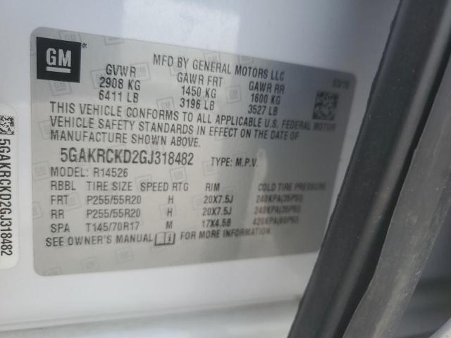 2016 BUICK ENCLAVE - 5GAKRCKD2GJ318482