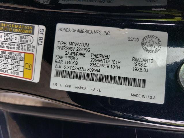 2020 ACURA RDX 5J8TC2H37LL809594