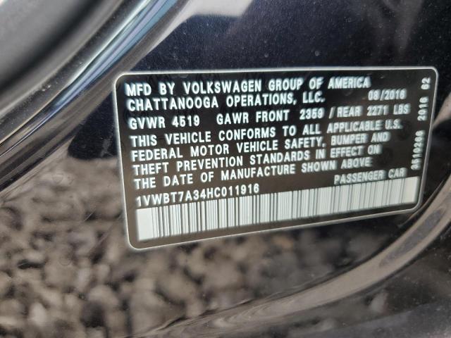 2017 VOLKSWAGEN PASSAT SE - 1VWBT7A34HC011916