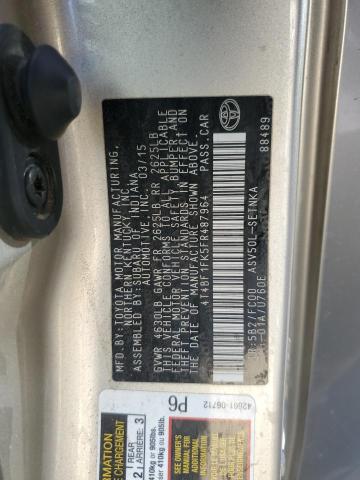 2015 TOYOTA CAMRY LE 4T4BF1FK5FR487964