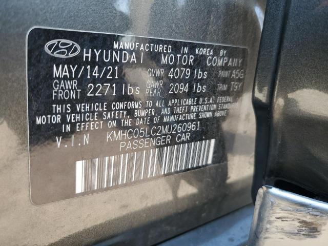 2021 HYUNDAI IONIQ LIMI KMHC05LC2MU260961