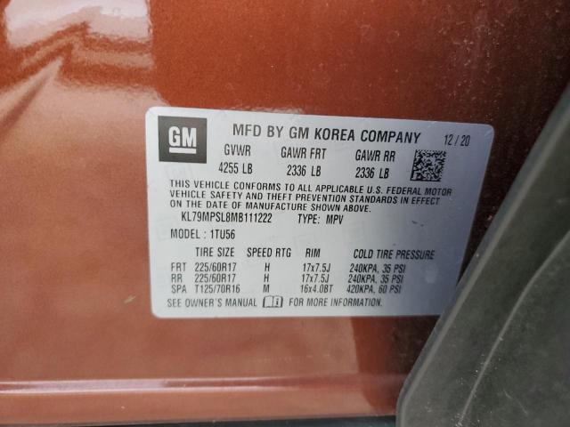 2021 CHEVROLET TRAILBLAZER LT KL79MPSL8MB111222