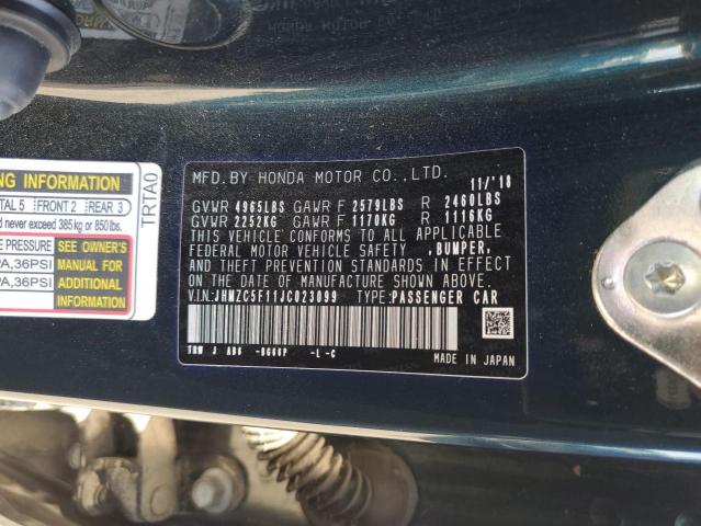 2018 HONDA CLARITY JHMZC5F11JC023099