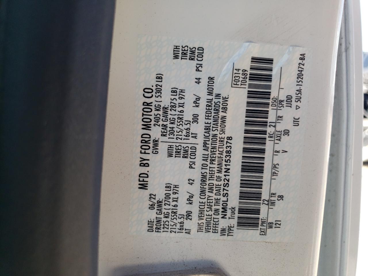 FORD TRANSIT CONNECT XL