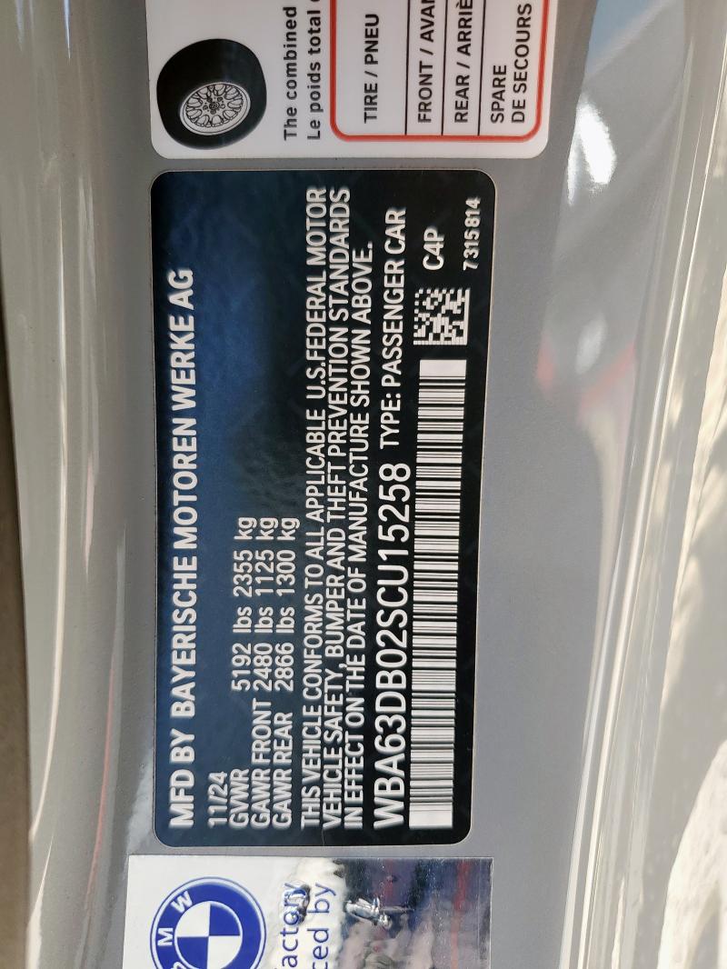 2025 BMW M440I WBA63DB02SCU15258