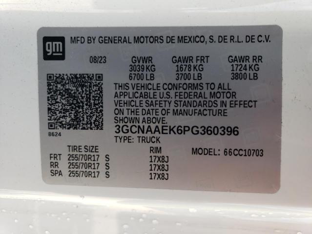 2023 CHEVROLET SILVERADO - 3GCNAAEK6PG360396