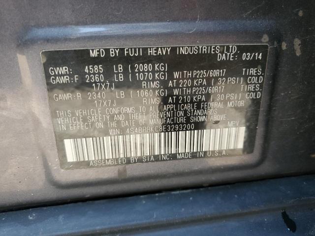2014 SUBARU OUTBACK 2. - 4S4BRBKC8E3293200