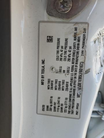 2020 TESLA MODEL 3 5YJ3E1EB5LF801673