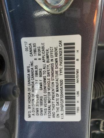 2017 HONDA CIVIC LX 2HGFC2F55HH547600