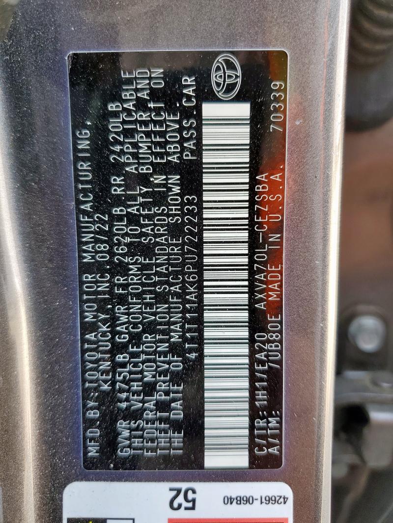 2023 TOYOTA CAMRY SE N - 4T1T11AK6PU722233