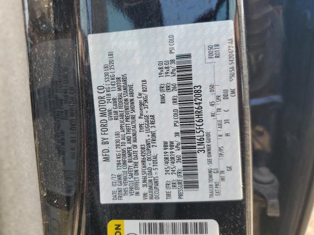 2017 LINCOLN MKZ RESERV 3LN6L5FC6HR642083