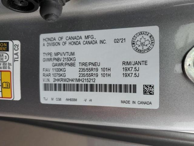2021 HONDA CR-V SPORT 2HKRW2H41MH215212