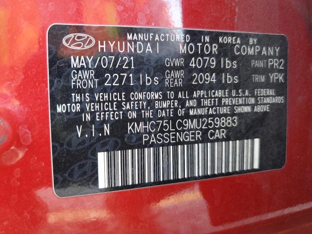 2021 HYUNDAI IONIQ SE KMHC75LC9MU259883