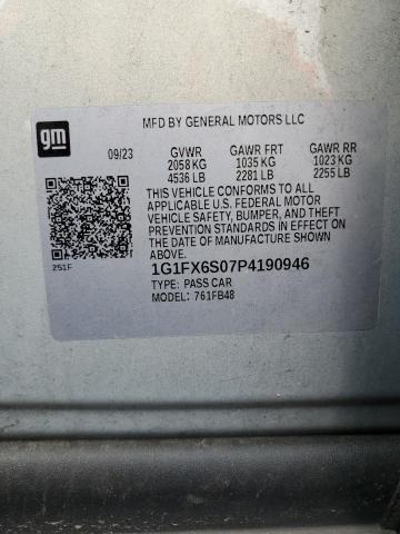 2023 CHEVROLET BOLT EV 2L 1G1FX6S07P4190946